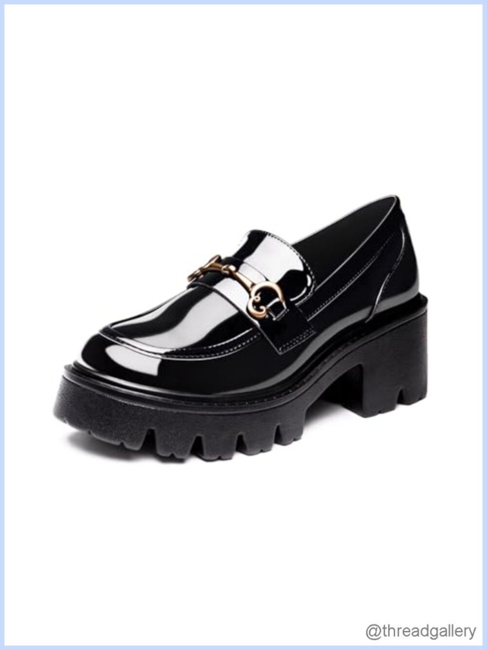 Platform Loafers Women Chunky Block Heel Dress Shoes Work